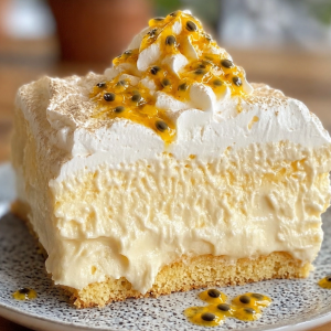 Tarta tres leches de maracuyá